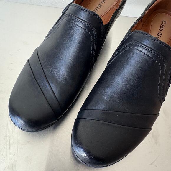 COBB HILL by New Balance Women's 6.5 Laurel Slip Ons Black Leather Heel NWOB - Picture 6 of 11